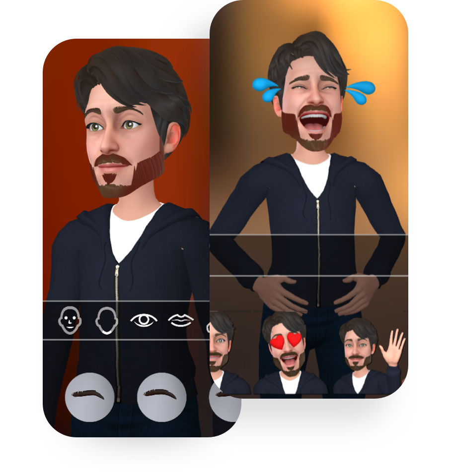 Customize shape and form of your Loomie, using the built-in editing system of the Loomie app.